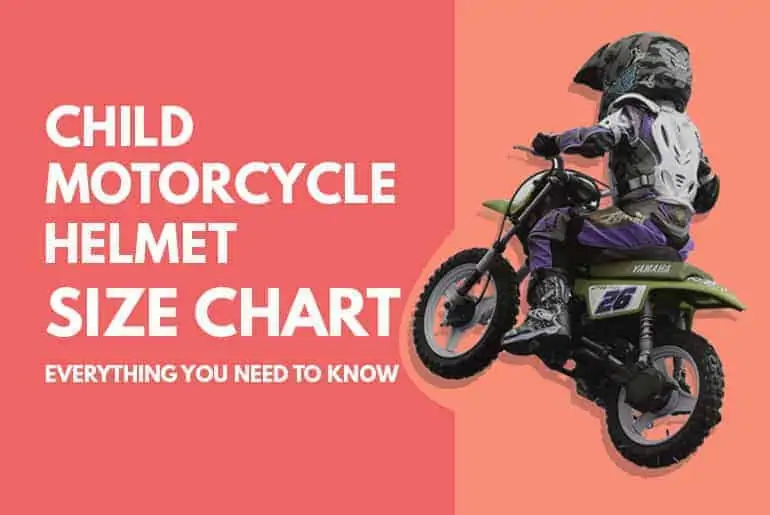 child motorcycle helmet size chart