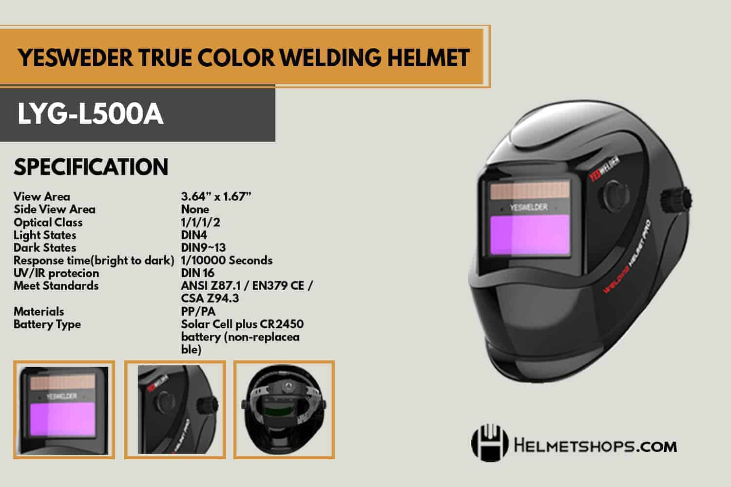 5 Best Yeswelder Helmet Review For Our Reader % yeswelder LYG L500A true color welding helmet