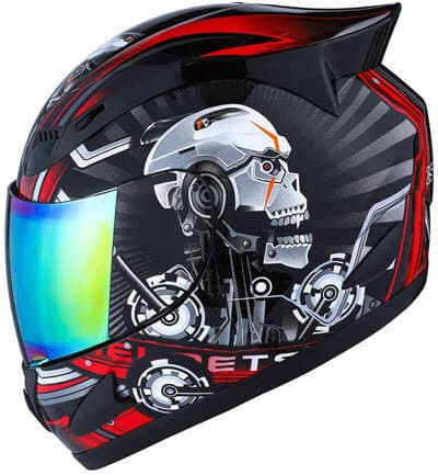 1STORM Mechanic Skull Motorcycle Helmet
